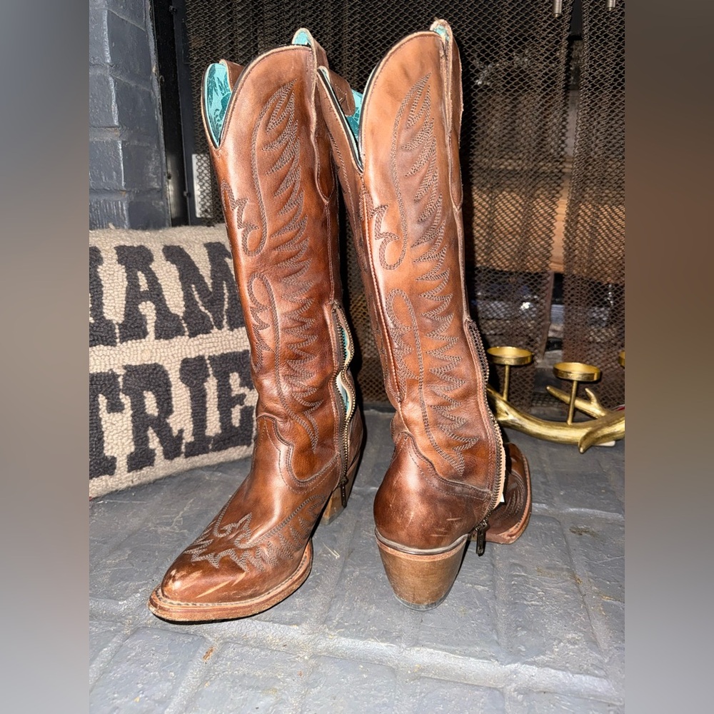 ❌SOLD❌ Corral Brown Leather Heeled Boots